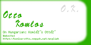 otto komlos business card